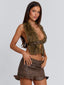 DONNA MINI SKIRT BROWN Mini Skirt 