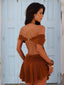 CARMELA MINI DRESS RUST Mini Dress 