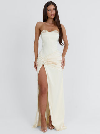 CARMENNE MAXI DRESS IVORY