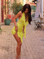 ANNIKA MINI DRESS CHARTREUSE Mini Dress 