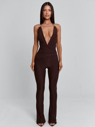 CARYS JUMPSUIT CHOCOLATE Jumpsuit 