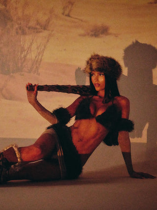 CAVEWOMAN TOP SET BROWN Crop Top 