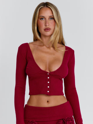 CEREZA TOP RED Cardigan 