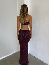 CHARLENE MAXI SKIRT WINE Maxi Skirt Dali Factory 