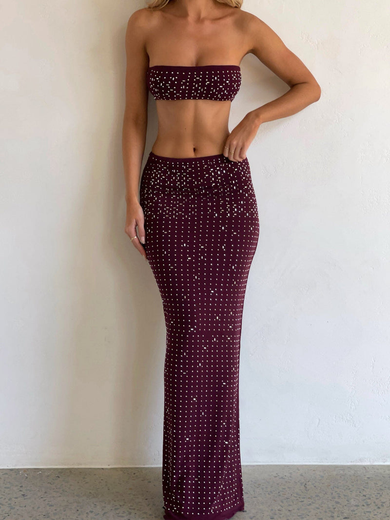 CHARLENE MAXI SKIRT WINE Maxi Skirt 