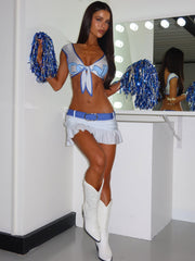 CHEERLEADER MICRO MINI SKIRT WHITE