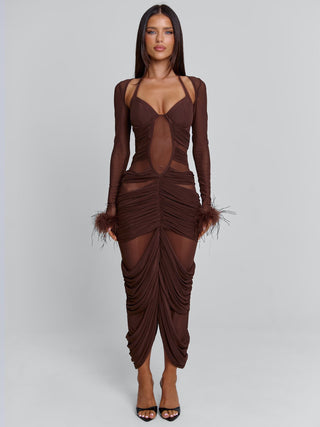 CHERREY MAXI DRESS CHOCOLATE Maxi Dress 