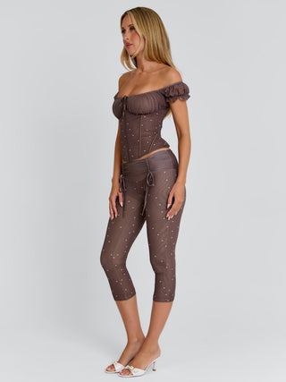 CORALA CAPRI PANTS CHOCOLATE POLKA DOT Pants 
