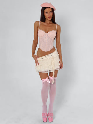 BRIELLIE MINI SKIRT IVORY Mini Skirt 