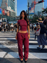 KARINA TRACKIES CHERRY Pants Dali Factory 