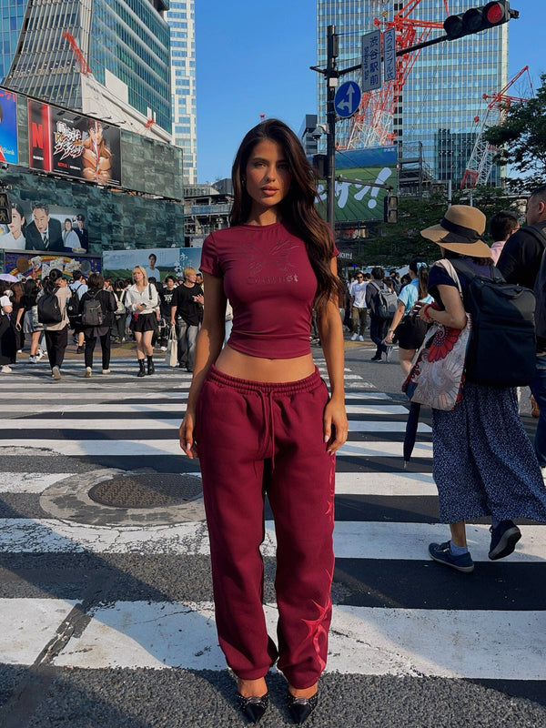 KARINA SWEATPANTS CHERRY Pants 