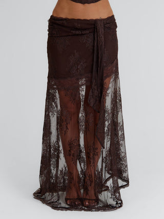 DEBBIE MAXI SKIRT CHOCOLATE Maxi Skirt 