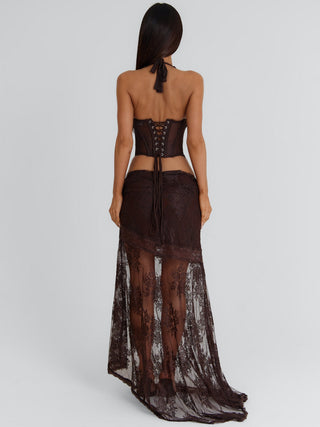 DEBBIE MAXI SKIRT CHOCOLATE Maxi Skirt 