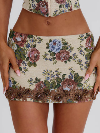 DEIRDRE MINI SKIRT BEIGE Mini Skirt 