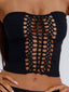 DELICE LONGLINE TOP BLACK Top 