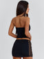 DELICE LONGLINE TOP BLACK Top 
