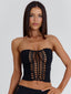 DELICE LONGLINE TOP BLACK Top 