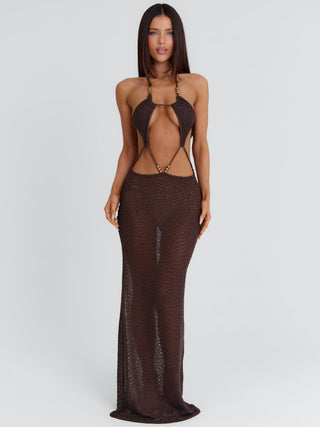 DELLA MAXI DRESS CHOCOLATE BROWN Maxi Dress 