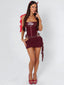 DESIREE MINI DRESS BURGUNDY Mini Dress 