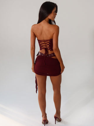 south of france mini dress burgundy South Of France Mini Dress Burgundy