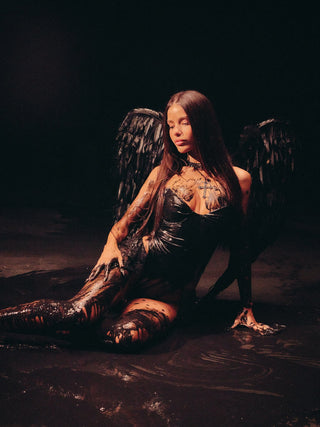 DEVIL BODYSUIT & SKIRT SET BLACK Bodysuit 