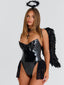 DEVIL BODYSUIT & SKIRT SET BLACK Bodysuit 
