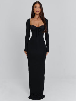 DIONNE LONG SLEEVE MAXI DRESS BLACK Maxi Dress 