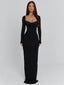 DIONNE LONG SLEEVE MAXI DRESS BLACK Maxi Dress 