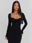 DIONNE LONG SLEEVE MAXI DRESS BLACK Maxi Dress 