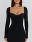 DIONNE LONG SLEEVE MAXI DRESS BLACK Maxi Dress 