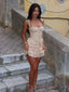 DIVA MINI DRESS TAN Mini Dress 