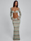 DUNE MAXI SKIRT GREEN STRIPE Maxi Skirt 