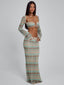 DUNE TOP GREEN STRIPE Crop Top 