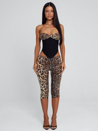 EIRA TOP LEOPARD SEQUIN Corset 
