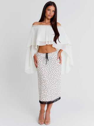 MIRIAMA TOP CREAM Crop Top 