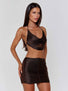 ELIANA TOP BROWN Crop Top 