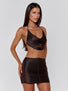 ELIANA MINI SKIRT BROWN Mini Skirt 