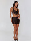 ELIANA MINI SKIRT BROWN Mini Skirt 
