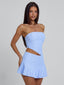 ELIJA MINI DRESS BLUE STRIPE Mini Dress 