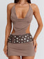 ELLY MINI DRESS BROWN Mini Dress 