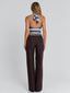 ELYSA PANT BROWN PINSTRIPE Pants 