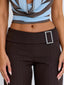 ELYSA PANT BROWN PINSTRIPE Pants 