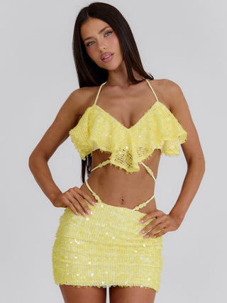 EMARI MINI SKIRT YELLOW Mini Skirt 