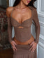 EMBER TOP CHOCOLATE Crop Top 