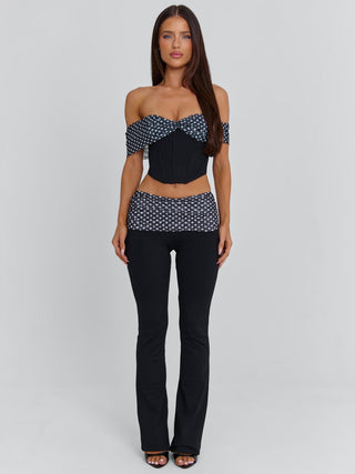 EMIL TOP BLACK POLKA DOT Corset 