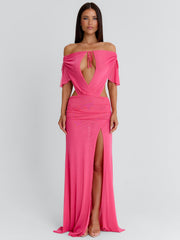 EMMALEY MAXI DRESS HOT PINK
