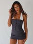 EMMAROSE MINI DRESS CHARCOAL Mini Dress 