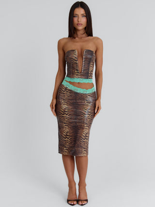 EMMELY MIDI DRESS TIGER Midi Dress 