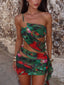 ENA MINI SKIRT RUBY HIBISCUS Mini Skirt 
