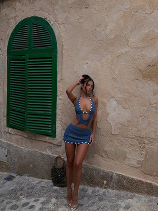 ESLA DRESS STEELE BLUE Mini Dress 